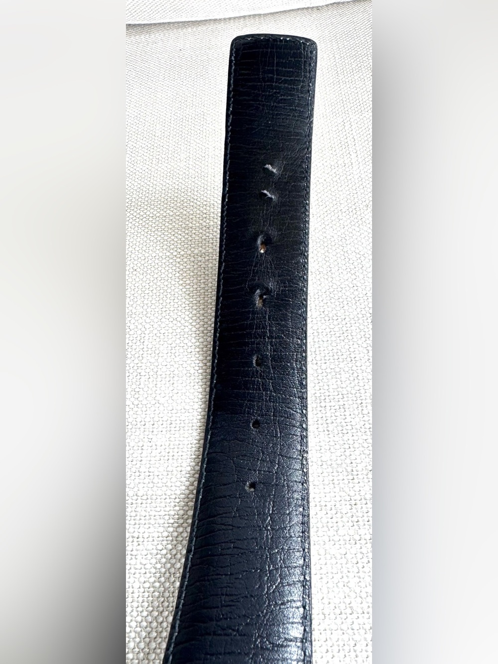 GUCCI GG Supreme Interlocking G Belt Blue Gray Monogram Leather 85/34 - Picture 5 of 10